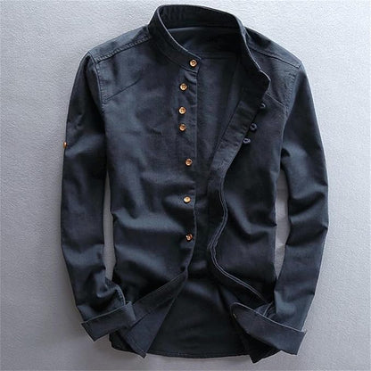Kyoto - Men's Ultra Comfortable Band Collar Shirt