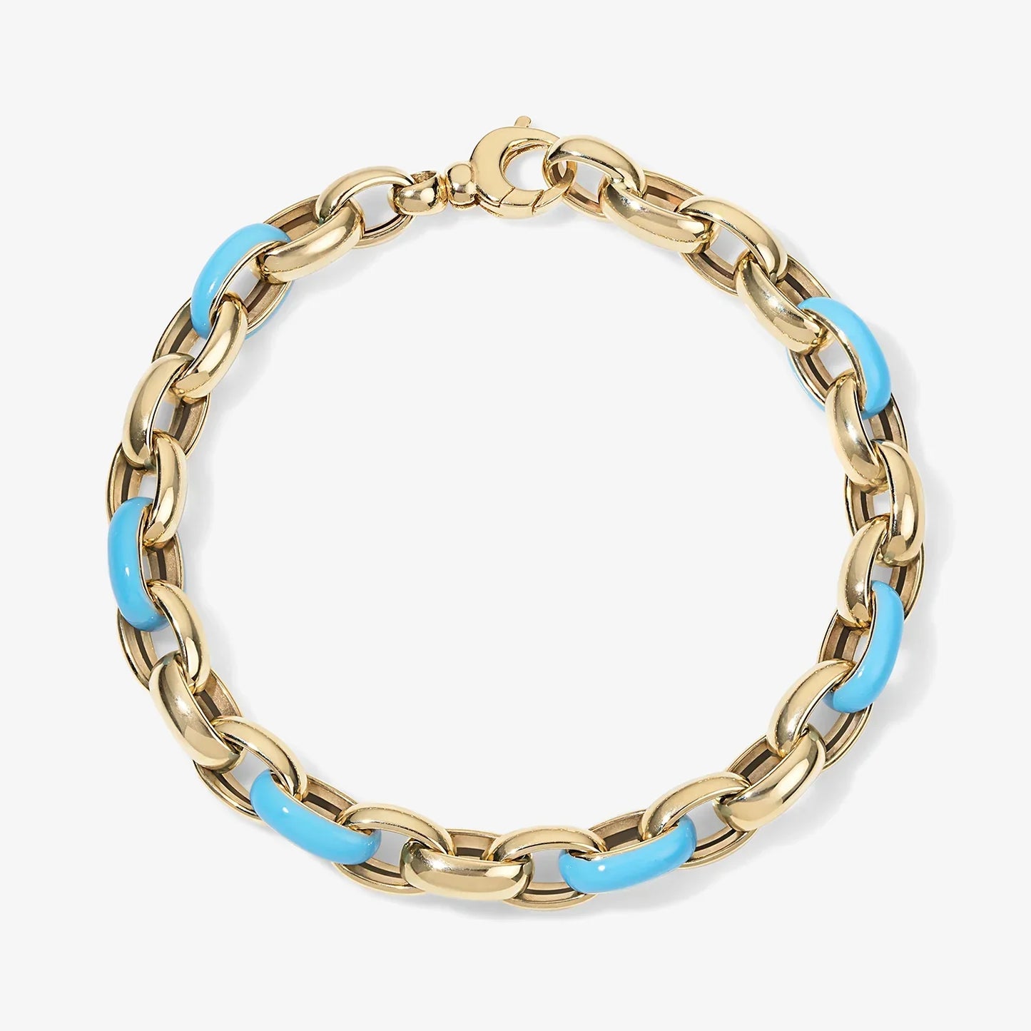 LUNERA Enamel Oval Link Bracelet